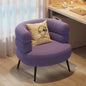 Lambswool BOBO Armchair Embracing Backrest Sofa Chair Retro Wave Lounge Chair Comfortable Bedroom Vanity Chair