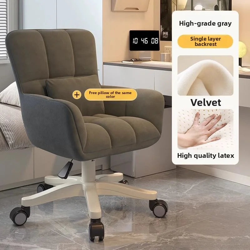 Ergonomic Desk Chair for Dorm & Home, Computer Office Chair with Lumbar Support, Swivel Rolling Study Chair for Small Spaces