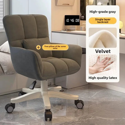 Ergonomic Desk Chair for Dorm & Home, Computer Office Chair with Lumbar Support, Swivel Rolling Study Chair for Small Spaces