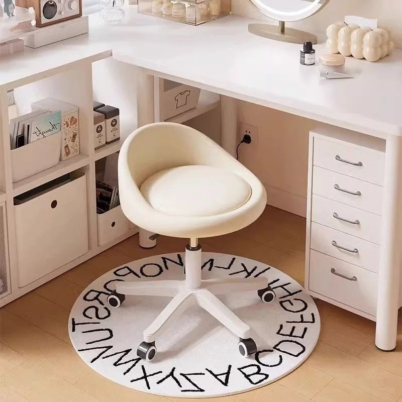 Simple 360° Rotation High Chair with Backrest Simple Beauty Salon Chairs round Stool Modern Salon Furniture Home Makeup Chair