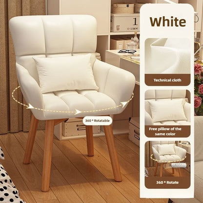 Computer Chair, Comfortable Study Desk and Chair for Home Use, Sedentary Office Chair, Bedroom Makeup Chair, Dressing Stool