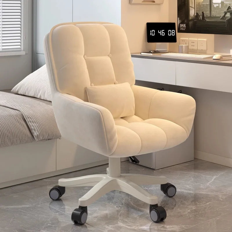 Ergonomic Desk Chair for Dorm & Home, Computer Office Chair with Lumbar Support, Swivel Rolling Study Chair for Small Spaces
