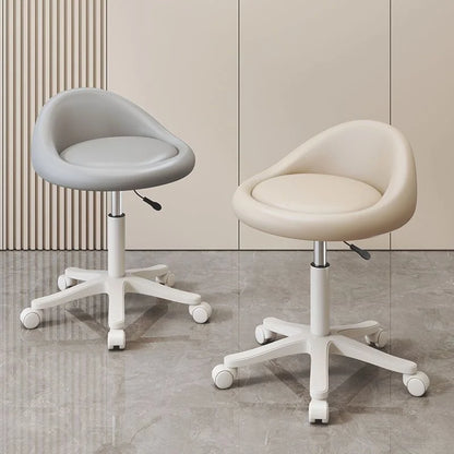 Simple 360° Rotation High Chair with Backrest Simple Beauty Salon Chairs round Stool Modern Salon Furniture Home Makeup Chair
