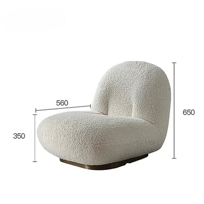 Cloud Lazy Sofa Chair Lamb Wool Fabric Sofa Chair Bedroom Single Lounge Chair Home Balconies Leisure Chairs Comfortable Chair